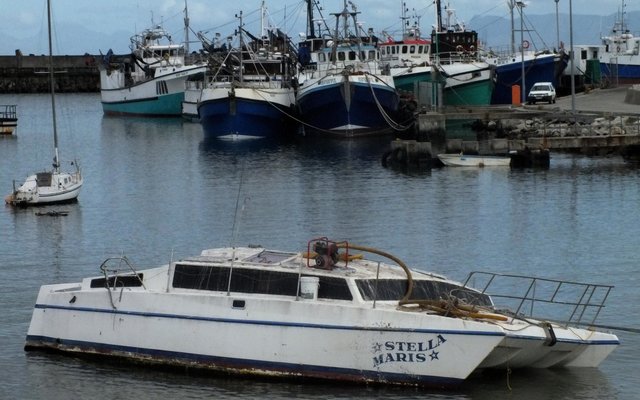 Die seiljag, Stella Maris, is hier op pad om nÃ¡ 10 jaar herstel te word